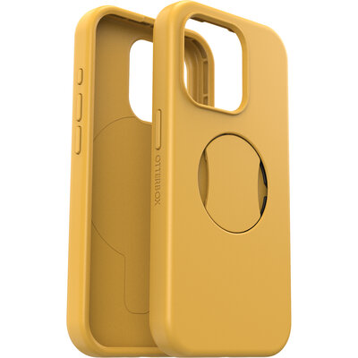 Otterbox Symmetry OtterGrip iPhone 15 Pro hoesje geel 