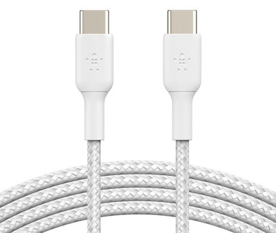 Belkin Braided USB-C kabel 1 meter wit