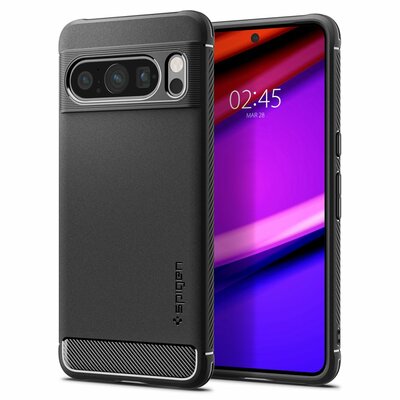 Spigen Rugged Armor&nbsp;Pixel 8 Pro hoesje zwart