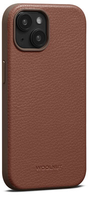 Woolnut leren MagSafe iPhone 15 Plus hoesje cognac