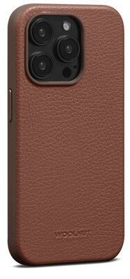 Woolnut leren MagSafe iPhone 15 Pro hoesje cognac