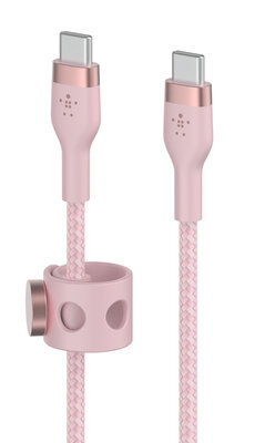 Belkin BoostCharge Pro Flex USB-C naar USB-C kabel 1 meter roze