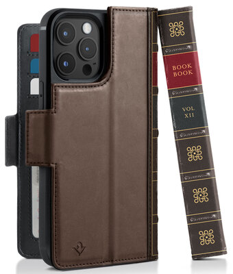 Twelve South BookBook MagSafe iPhone 15 Pro Max hoesje bruin