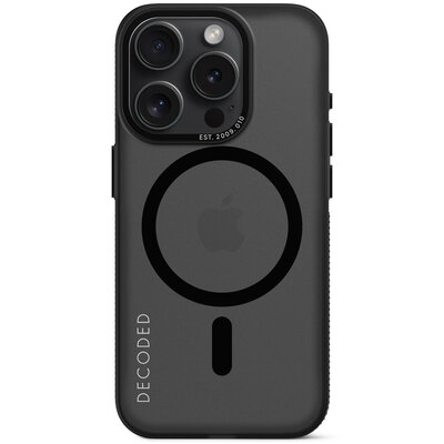 Decoded transparante MagSafe iPhone 15 Pro hoesje zwart