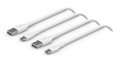 Belkin BoostCharge USB-A naar USB-C kabel 1 meter wit 2 pack