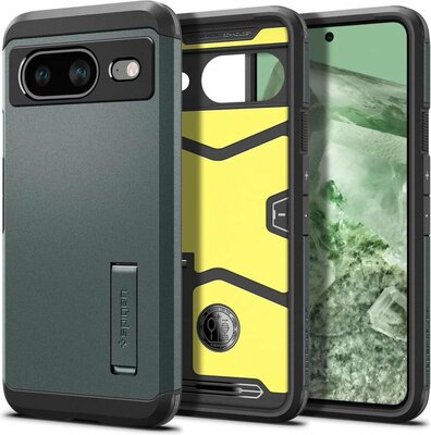 Spigen Tough Armor Pixel 8 hoesje groen