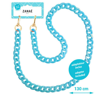 Zanae Mineral telefoon draagkoord ketting blauw