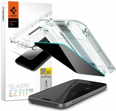 Spigen GlastR EZ Fit Privacy iPhone 15 Pro glazen screenprotector