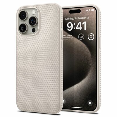 Spigen Liquid Air iPhone 15 Pro hoesje titanium