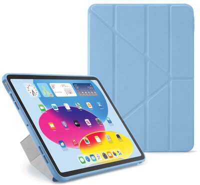 Pipetto Origami iPad 2022 10,9 inch hoesje lichtblauw
