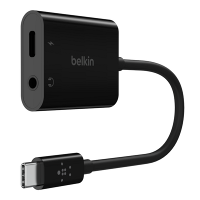 Belkin RockStar USB-C naar 3,5 mm audio en oplaad adapter