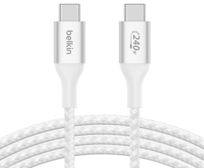 Belkin Braided 240 watt USB-C kabel 2 meter wit