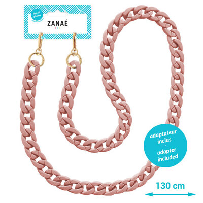 Zanae Mate telefoon draagkoord ketting blush