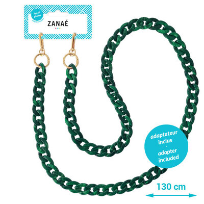 Zanae Mineral telefoon draagkoord ketting groen