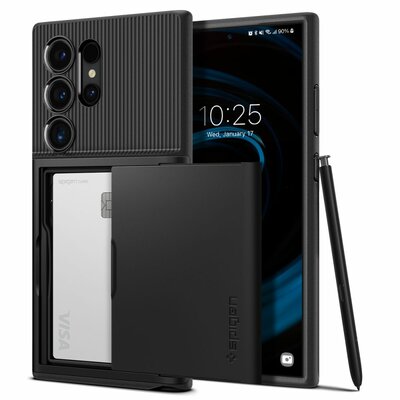 Spigen Slim Armor CS Galaxy S24 Ultra hoesje zwart