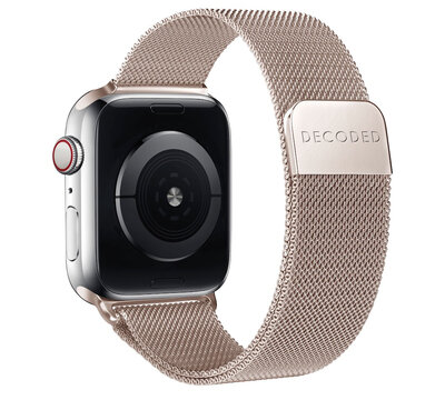 Decoded Milan Traction Apple Watch 41 / 40 mm bandje mat goud