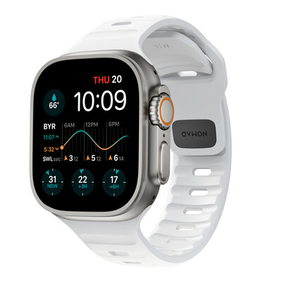 Nomad Sport FKM Apple Watch 49 / 45 / 44 mm bandje wit