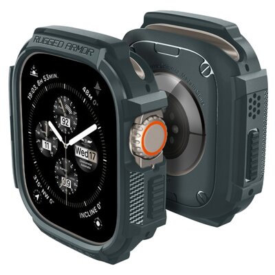 Spigen Rugged Armor Apple Watch Ultra 49 mm hoesje groen