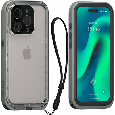 Catalyst Total Protection waterdicht iPhone 15 Pro hoesje titanium