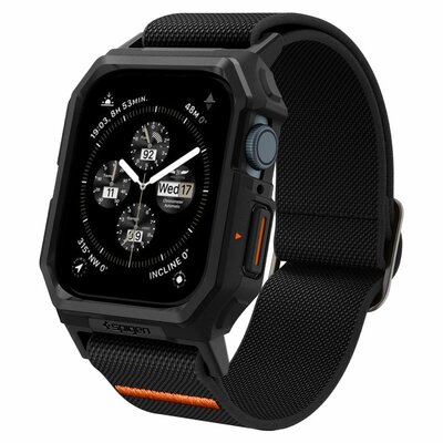 Spigen Lite Fit Pro Apple Watch 45 mm bandje zwart.