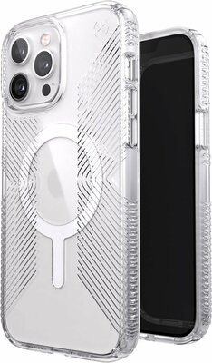 Speck Presidio Perfect Clear MagSafe iPhone 13 Pro Max hoesje Grip