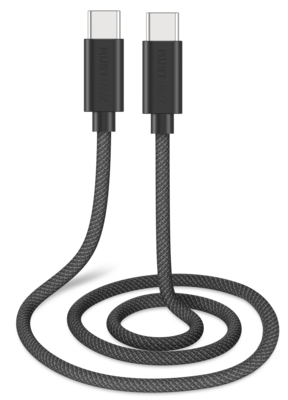 Musthavz braided USB-C naar USB-C kabel 2 meter zwart