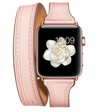 TechProtection Longcharm Apple Watch 49 / 45 / 44 mm bandje Roze / Goud