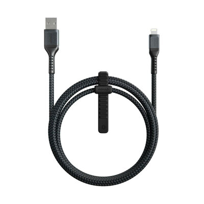 Nomad USB-A Kevlar Lightning 3 meter kabel Zwart