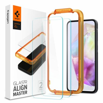 Spigen GlastR ALM Galaxy A35 glazen screenprotector 2 pack