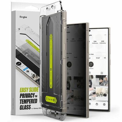 Ringke Galaxy S24 Ultra Privacy glazen screenprotector 2 pack