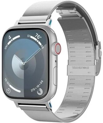 Spigen Sleek Link Apple Watch 49 / 45  / 44 mm bandje zilver