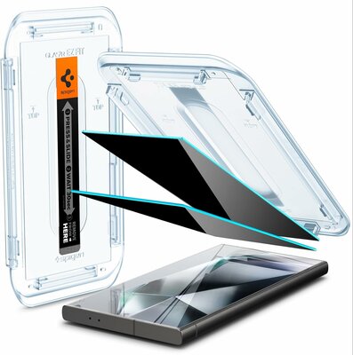 Spigen GlastR EZ Fit Privacy Galaxy S24 Ultra glazen screenprotector 2 pack