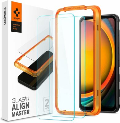 Spigen AlignMaster Galaxy Xcover 7 screenprotector 2 pack