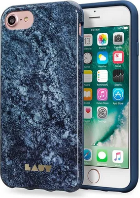 LAUT Huex iPhone SE 2022 / 2020 / 8 hoesje Marble Blauw