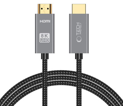 TechProtection HDMI 2.1 kabel 8K 1 meter zwart