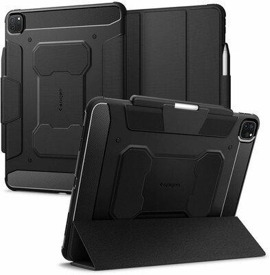 Spigen Rugged Armor iPad Pro 2024 13 inch hoesje zwart
