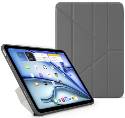Pipetto Origami iPad Air 2024 13 inch hoesje grijs