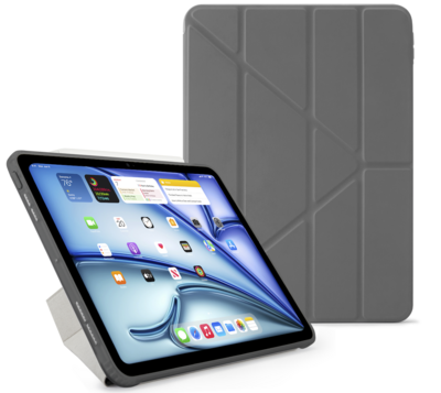 Pipetto Origami iPad Pro 2024 11 inch hoesje grijs