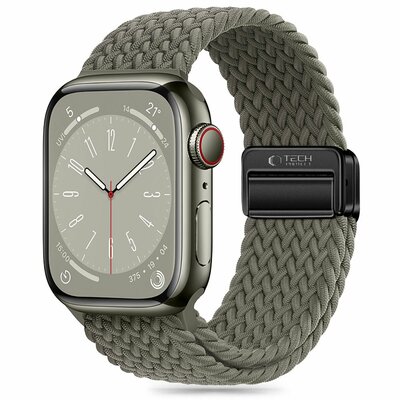 TechProtection Nylon Plus Apple Watch 49 / 46 / 45 / 44 mm bandje groen