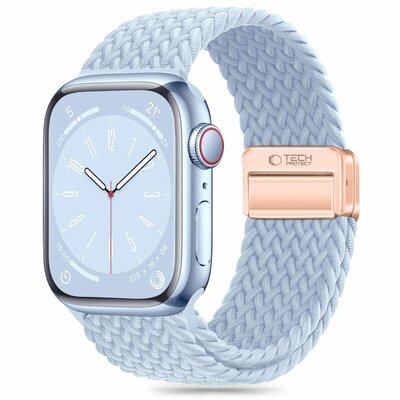 TechProtection Nylon Plus Apple Watch 49 / 46 / 45 / 44 mm bandje lichtblauw