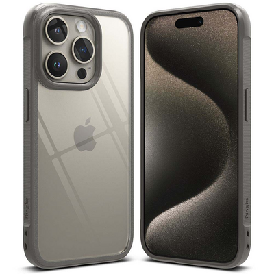 Ringke Fusion Bold iPhone 15 Pro hoesje grijs