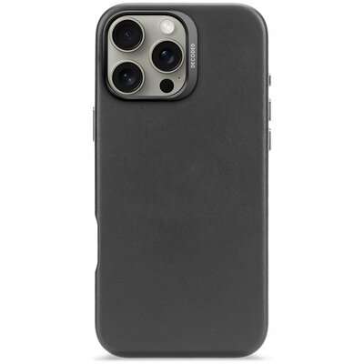 Decoded leren MagSafe iPhone 16 Pro&nbsp;hoesje zwart