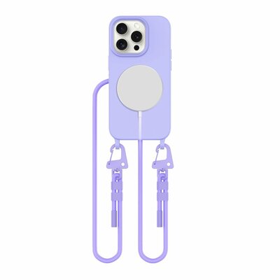 Tech Protection MagSafe iPhone 14 Pro hoesje met koord lavender