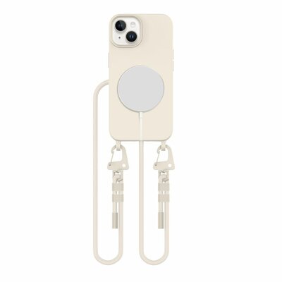 Tech Protection MagSafe iPhone 13 hoesje met koord beige