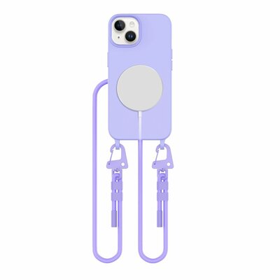 Tech Protection MagSafe iPhone 13 hoesje met koord lavender