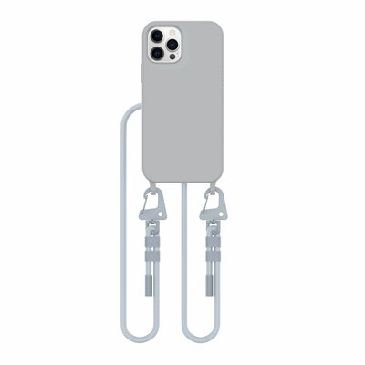 Tech Protection MagSafe iPhone 12 Pro hoesje met koord grijs
