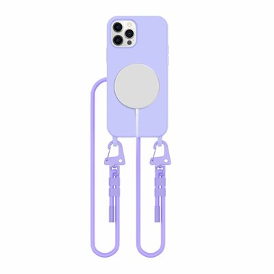 Tech Protection MagSafe iPhone 12 Pro hoesje met koord lavender