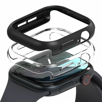Ringke Slim Apple Watch 10 46 mm hoesje 2 pack zwart / doorzichtig