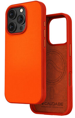 Caudabe Paragon iPhone 16 Pro hoesje oranje