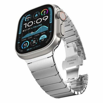 TechProtection Linkband Apple Watch 49 / 46 / 45  mm schakelbandje zilver